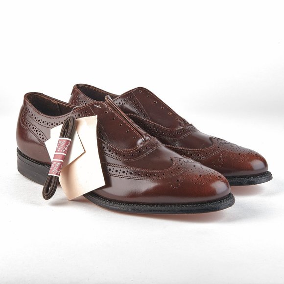O'Sullivan Executive Imperial Men's Brown Oxford Wingtips 9.5 D Made In USA NEW! - Picture 1 of 13